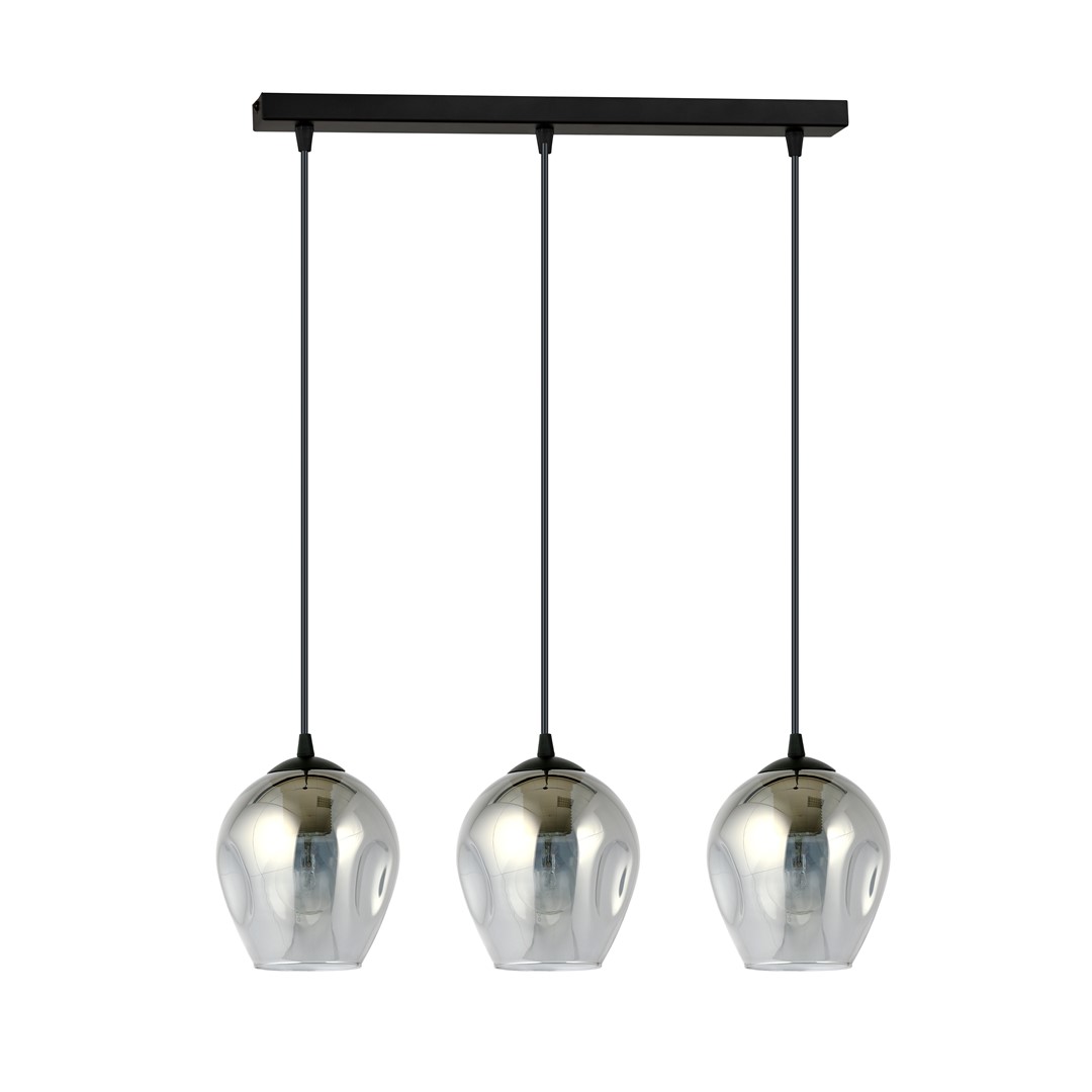 Emibig Visilica ISTAR 230V 10W MAX LED E27 Čelik/ Staklo Crna