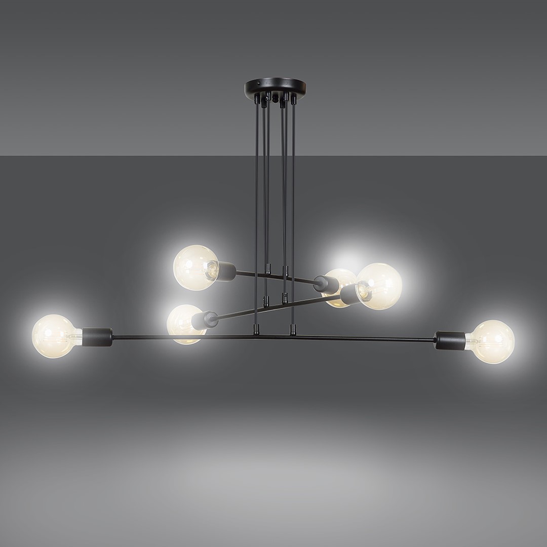Emibig Visilica MULTIPO 230V 10W MAX LED E27 Čelik Crna