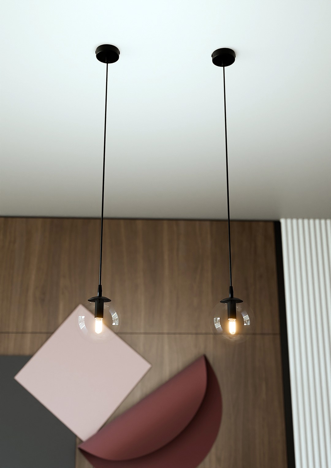 Emibig Visilica COSMO 230V 10W MAX LED E14 Čelik/ Staklo Crna