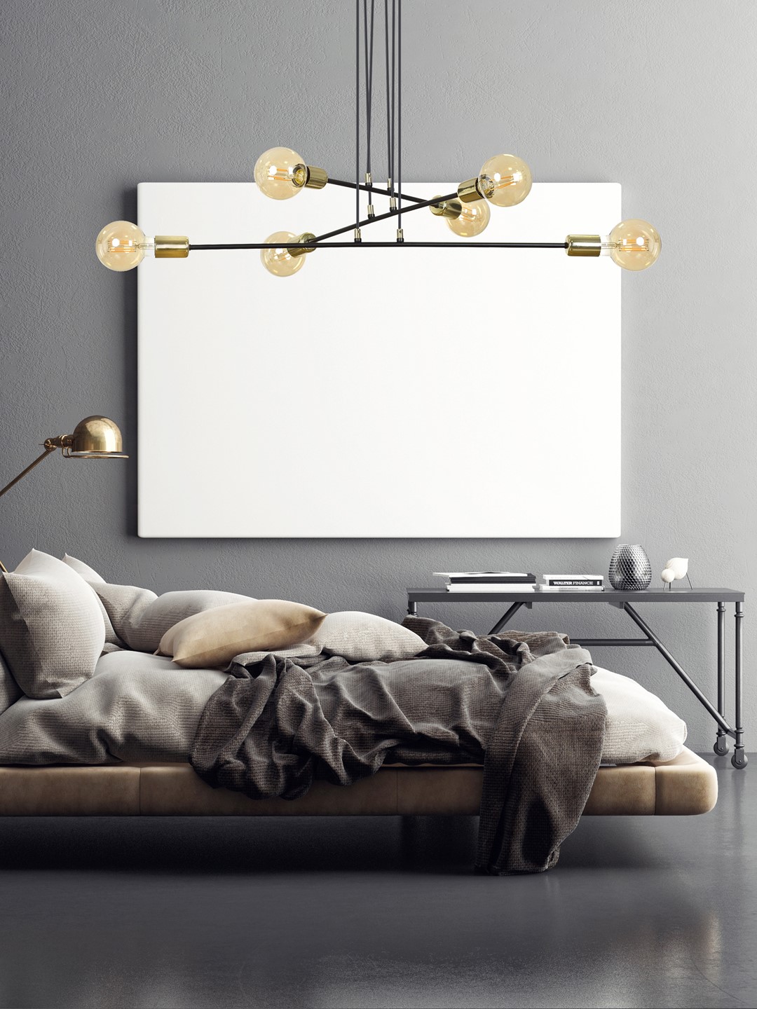 Emibig Visilica VESIO 230V 10W MAX LED E27 Čelik Crna