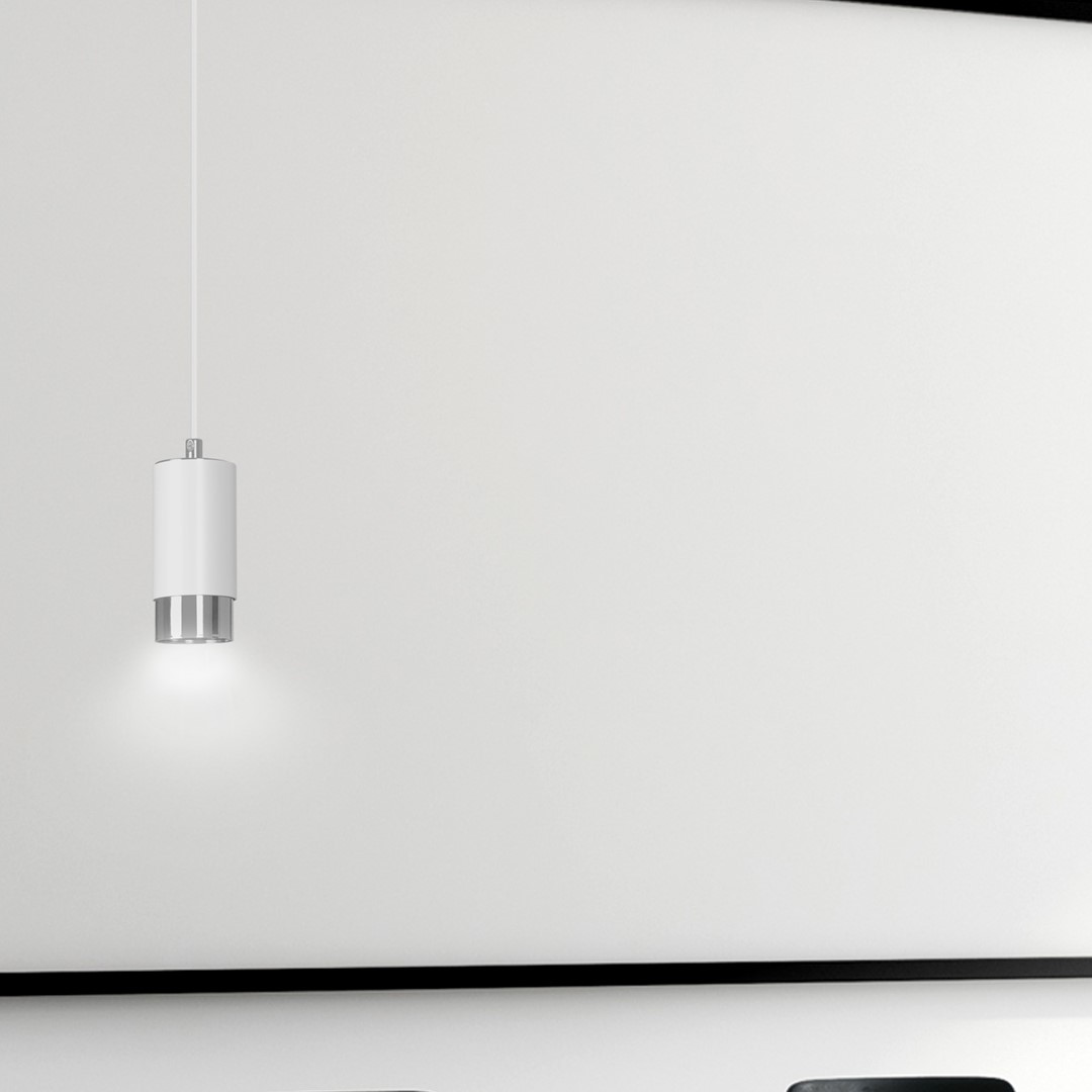 Emibig Visilica FUMIKO 230V 10W MAX LED GU10 Čelik Bijela/ Srebrna