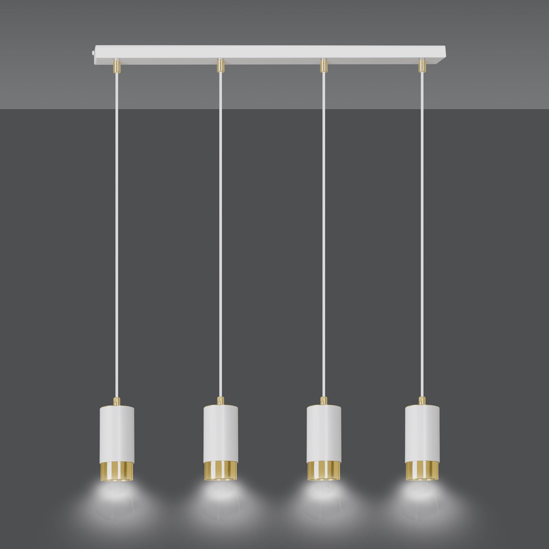 Emibig Visilica FUMIKO 230V 10W MAX LED GU10 Čelik Bijela/ Zlatna