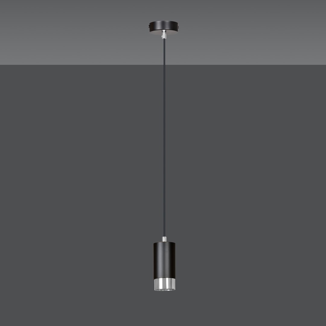 Emibig Visilica FUMIKO 230V 10W MAX LED GU10 Čelik Crna/ Srebrna