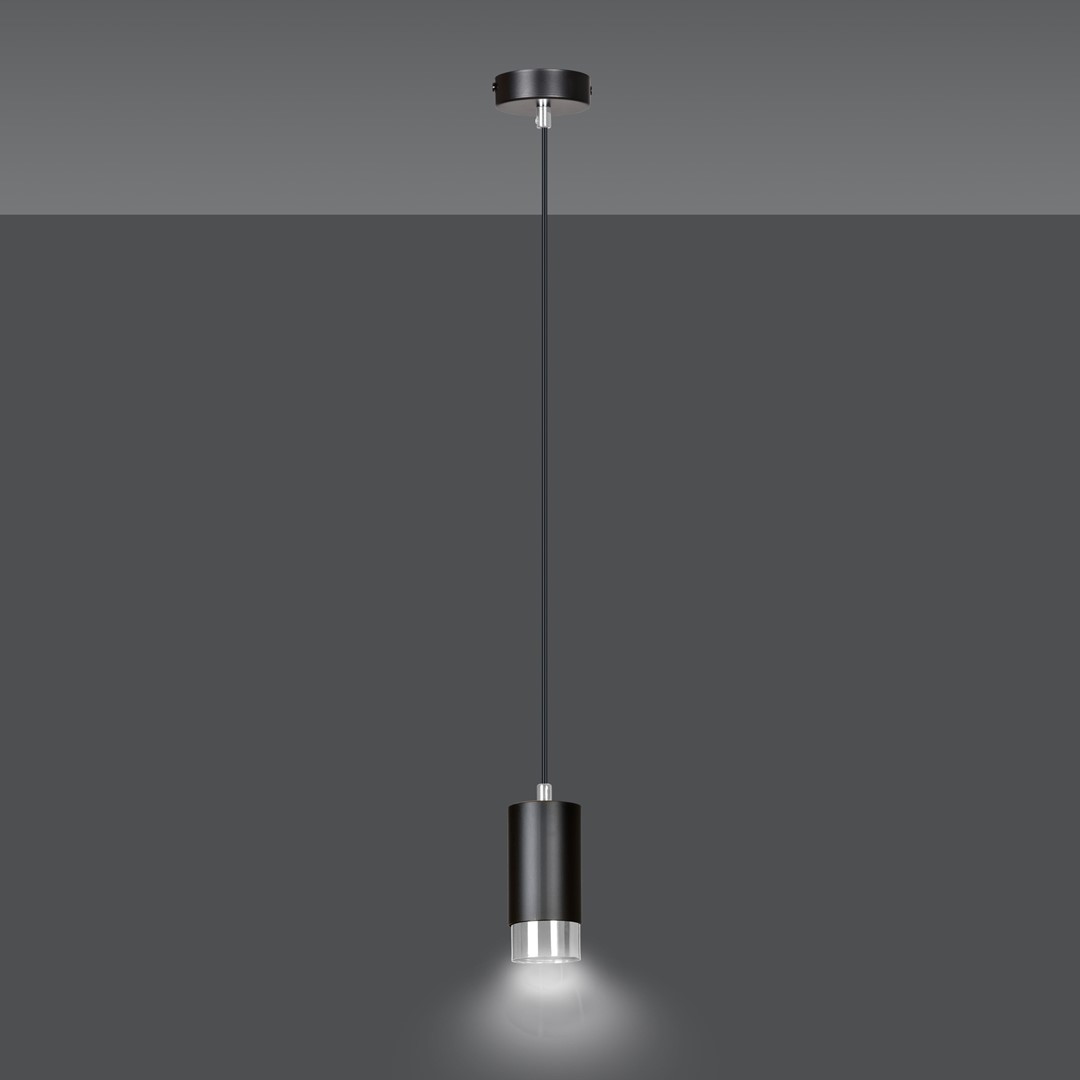 Emibig Visilica FUMIKO 230V 10W MAX LED GU10 Čelik Crna/ Srebrna