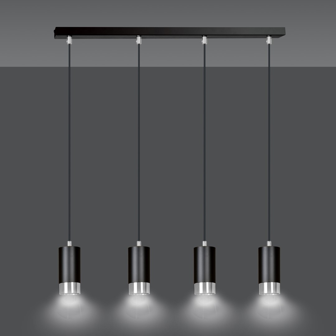 Emibig Visilica FUMIKO 230V 10W MAX LED GU10 Čelik Crna/ Srebrna