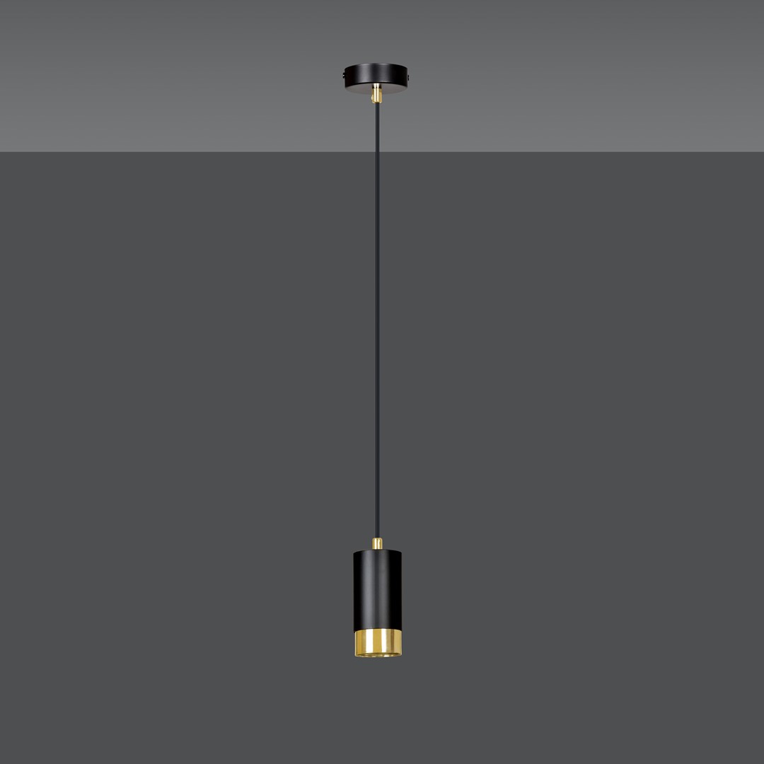 Emibig Visilica FUMIKO 230V 10W MAX LED GU10 Čelik Crna/ Zlatna