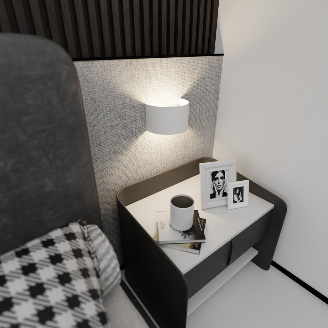 Emibig Zidna lampa FOLD 230V 8W MAX LED G9 Čelik Bijela