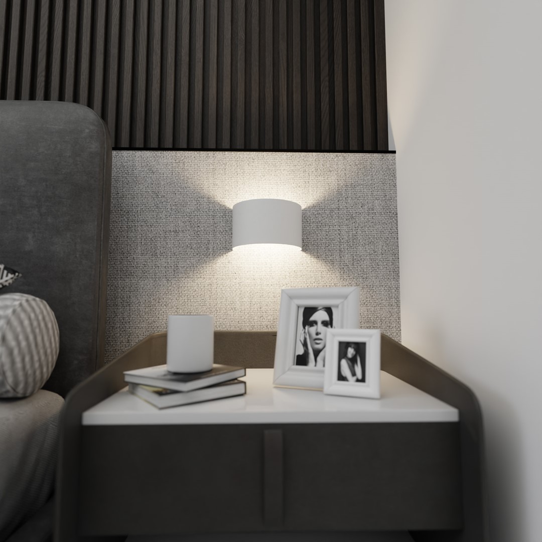 Emibig Zidna lampa FOLD 230V 8W MAX LED G9 Čelik Bijela
