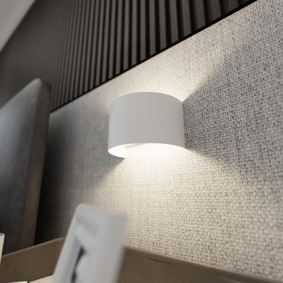 Emibig Zidna lampa FOLD 230V 8W MAX LED G9 Čelik Bijela