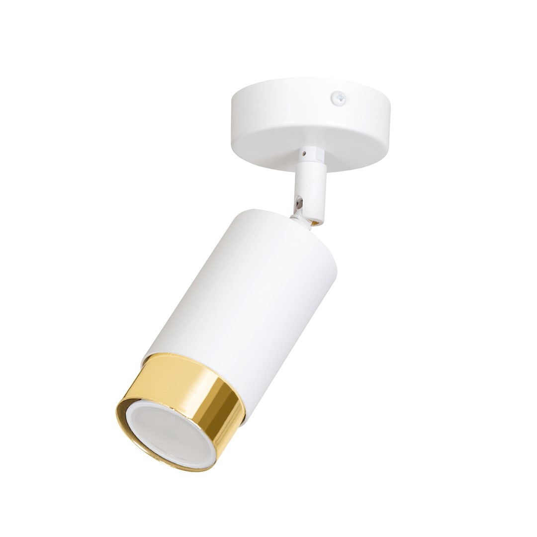 Emibig Stropna svjetiljka HIRO 230V 10W MAX LED GU10 Čelik Bijela/ Zlatna