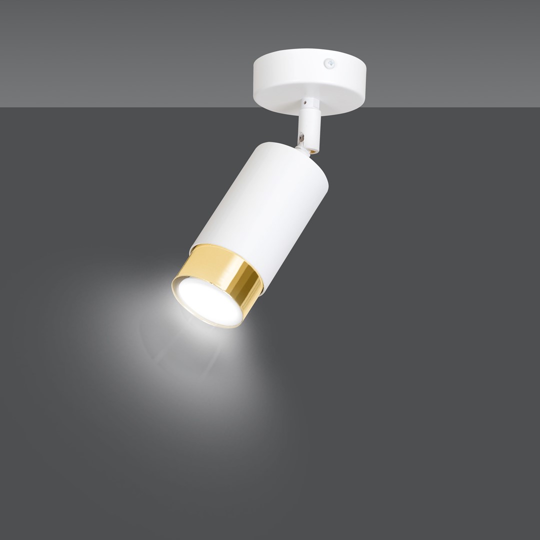 Emibig Stropna svjetiljka HIRO 230V 10W MAX LED GU10 Čelik Bijela/ Zlatna