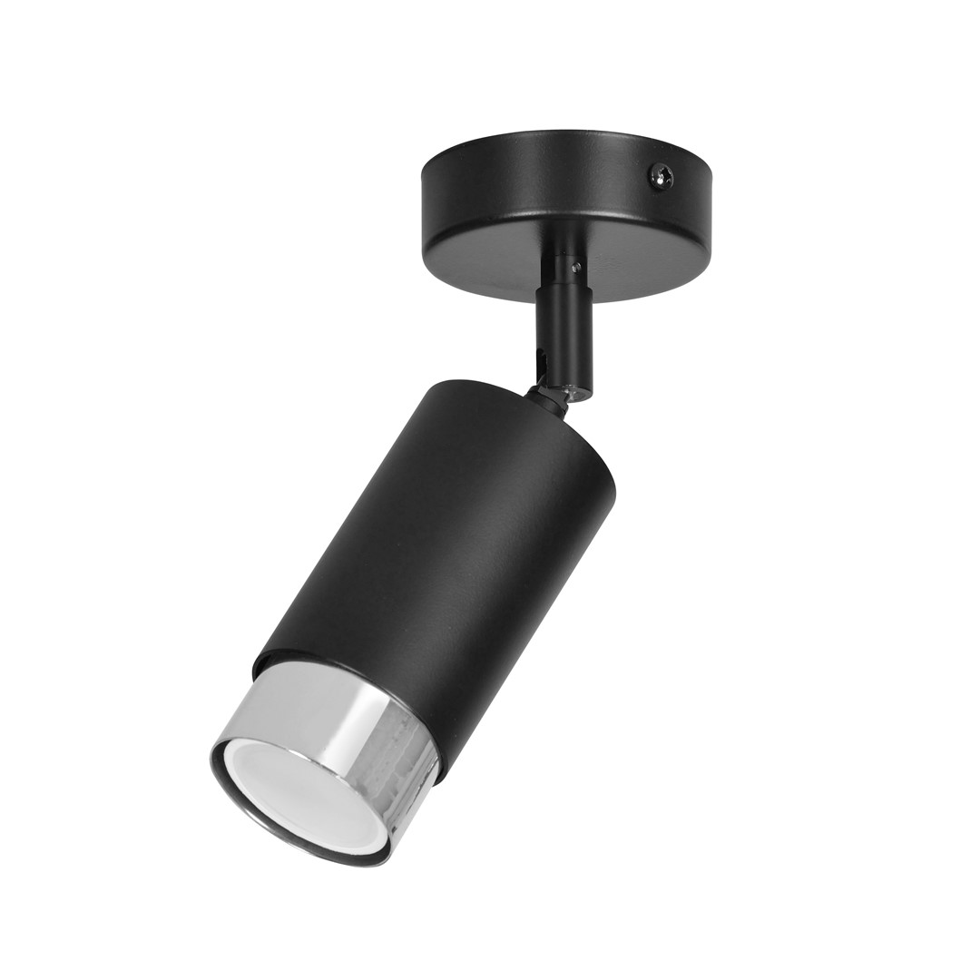 Emibig Stropna svjetiljka HIRO 230V 10W MAX LED GU10 Čelik Crna/ Srebrna