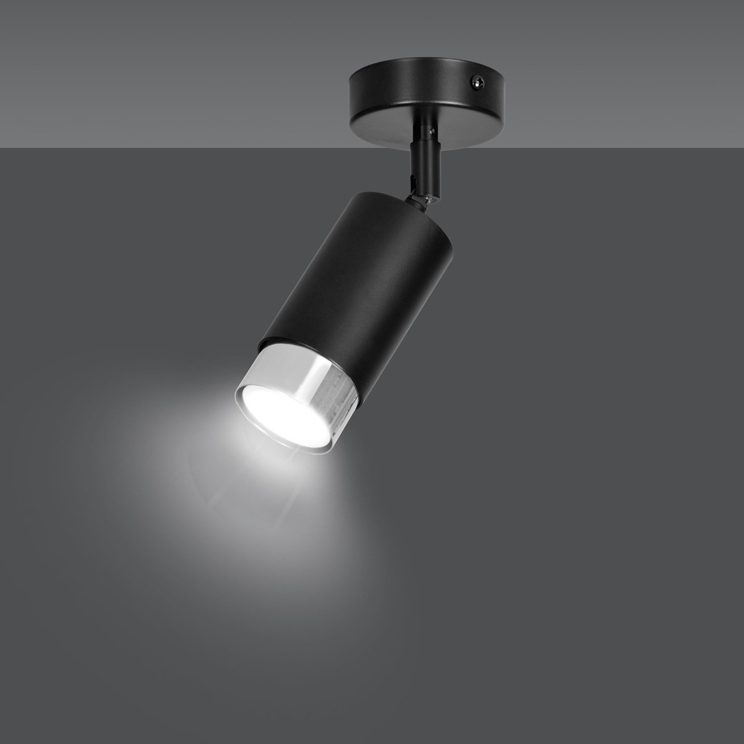 Emibig Stropna svjetiljka HIRO 230V 10W MAX LED GU10 Čelik Crna/ Srebrna