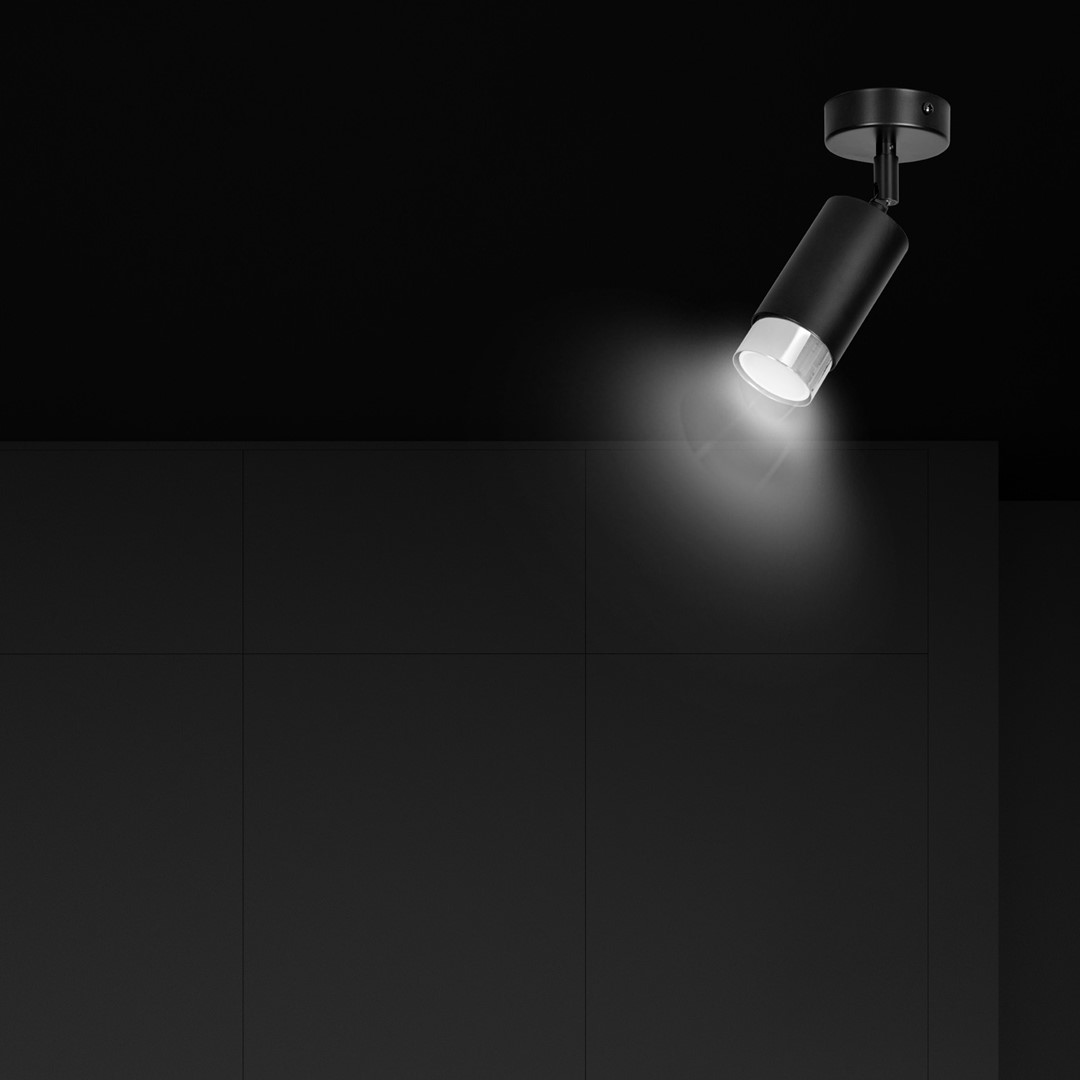 Emibig Stropna svjetiljka HIRO 230V 10W MAX LED GU10 Čelik Crna/ Srebrna