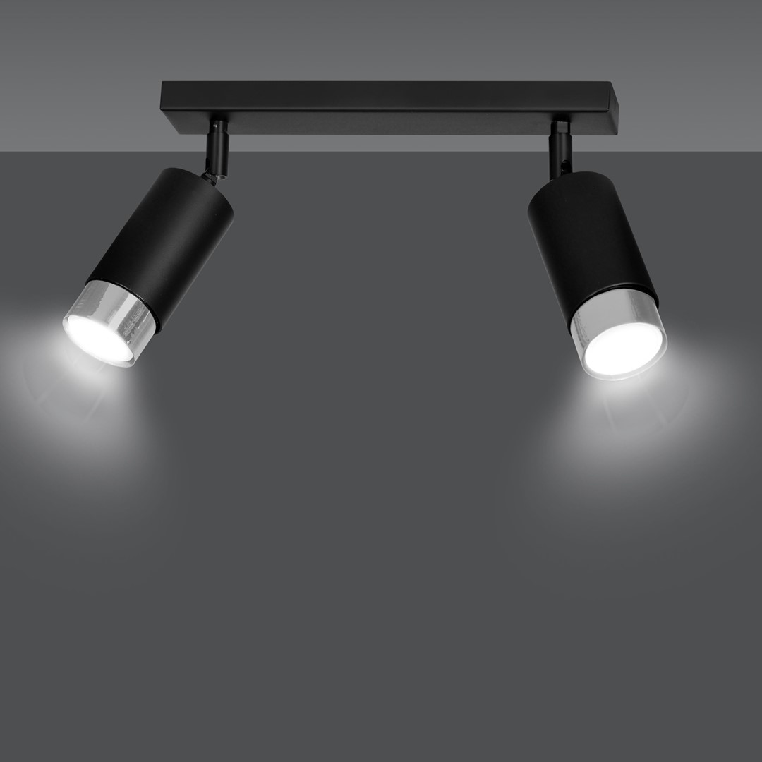 Emibig Stropna svjetiljka HIRO 230V 10W MAX LED GU10 Čelik Crna/ Srebrna