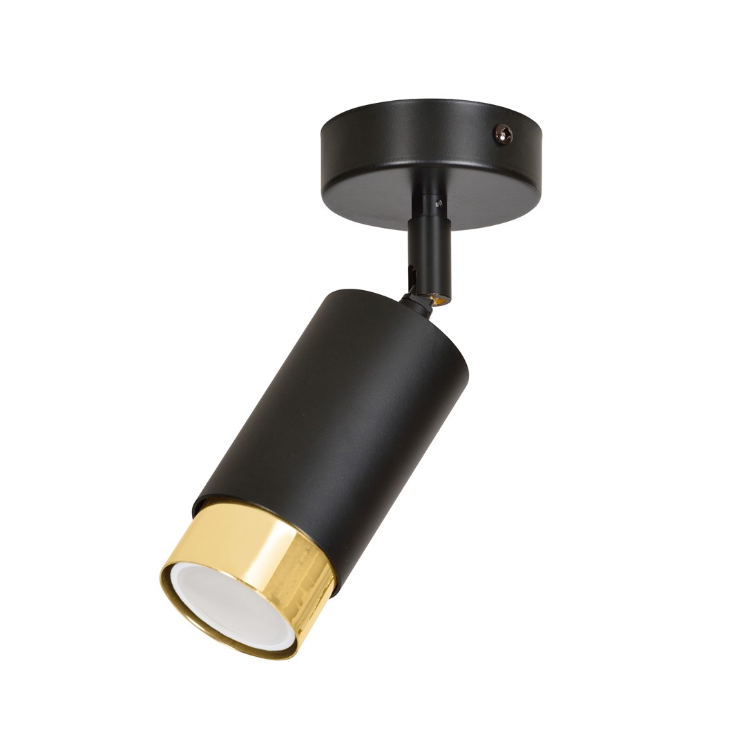 Emibig Stropna svjetiljka HIRO 230V 10W MAX LED GU10 Čelik Crna/ Zlatna