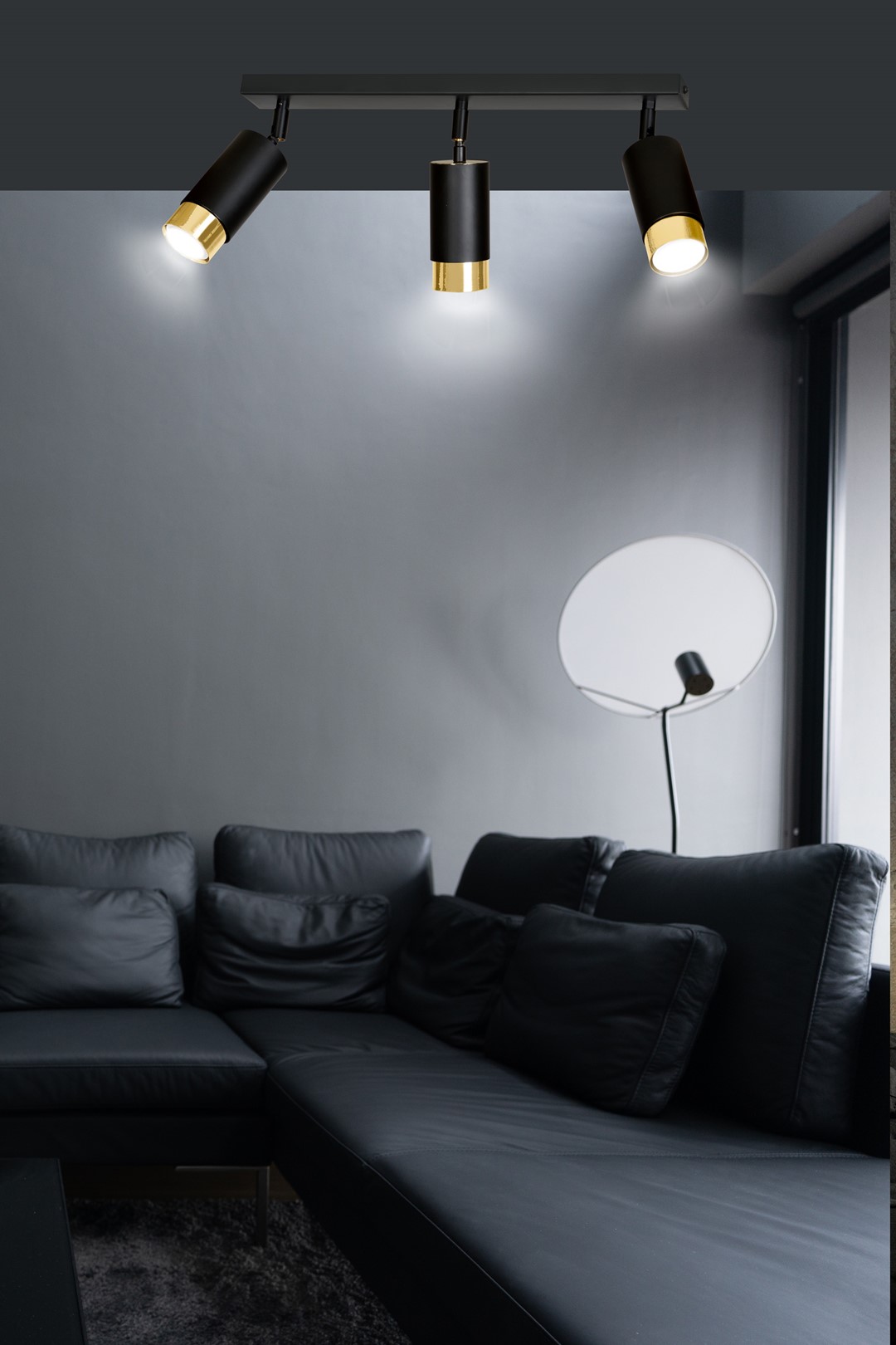Emibig Stropna svjetiljka HIRO 230V 10W MAX LED GU10 Čelik Crna/ Zlatna