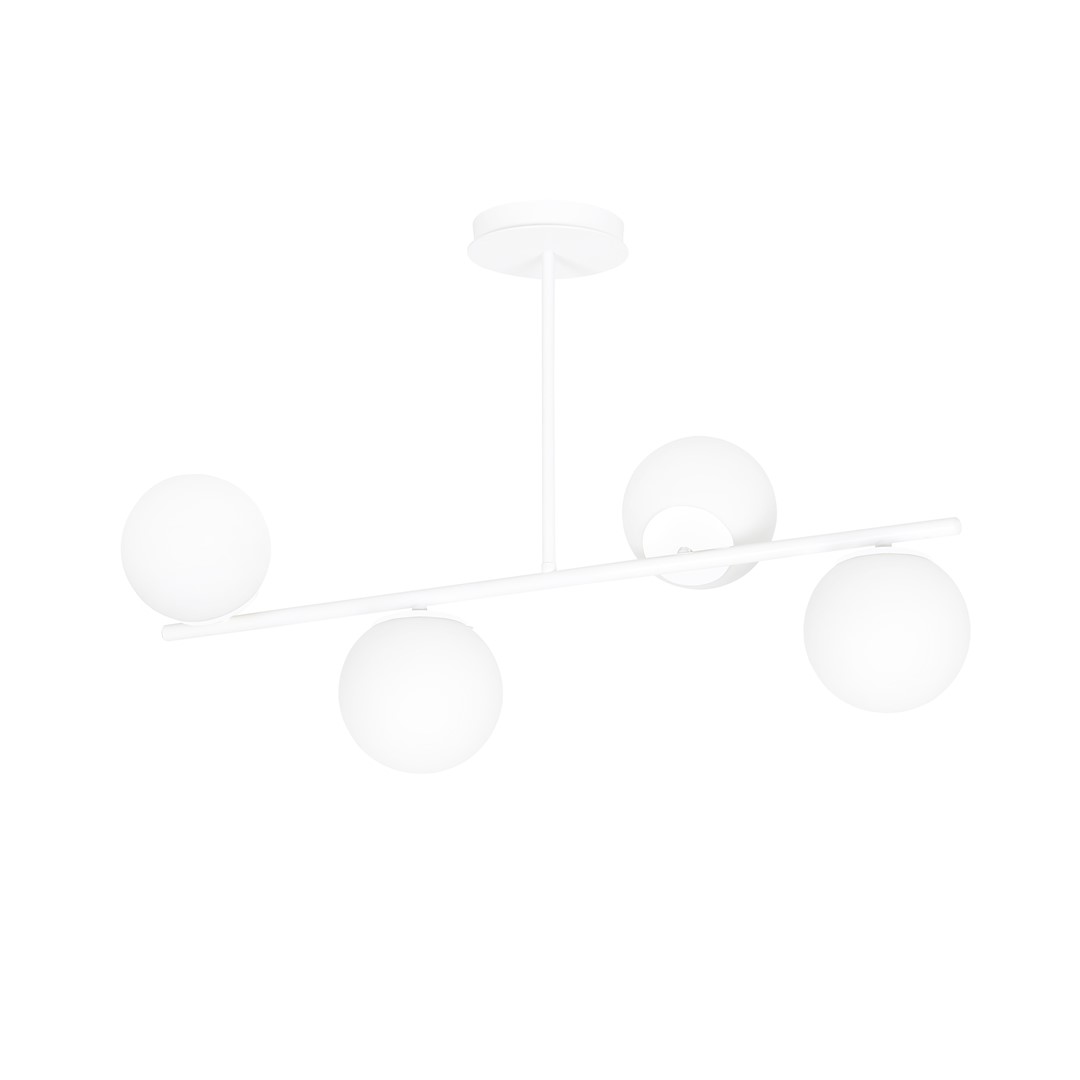 Emibig Stropna svjetiljka BIOR 230V 10W MAX LED E14 Čelik/ Staklo Bijela