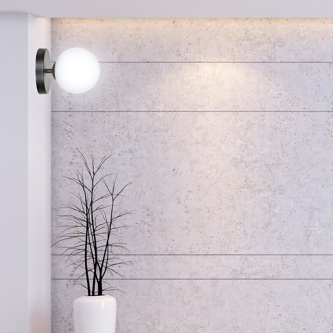 Emibig Zidna lampa FLOKI 230V 10W MAX LED E14 Čelik/ Staklo Crna/ Zlatna