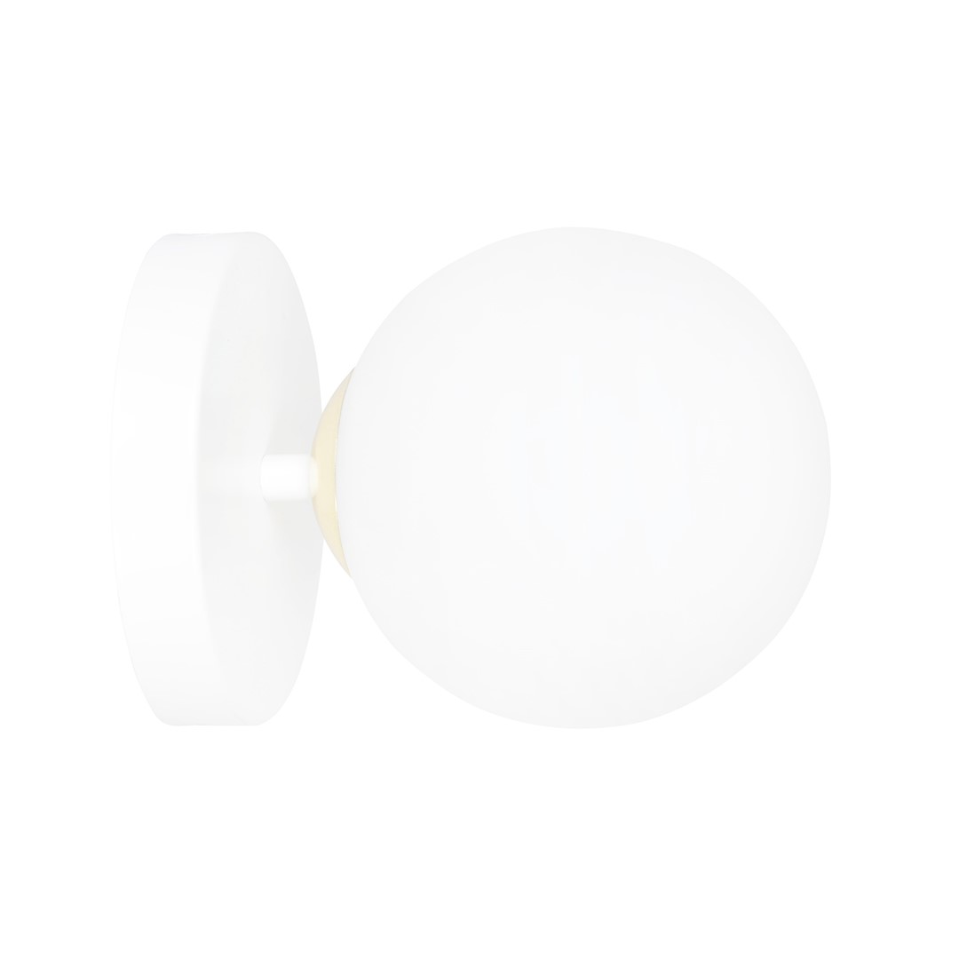 Emibig Zidna lampa FLOKI 230V 10W MAX LED E14 Čelik/ Staklo Bijela/ Zlatna