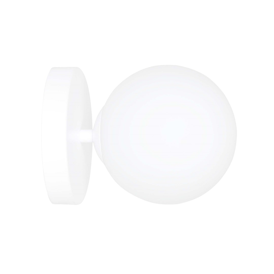 Emibig Zidna lampa HALLDOR 230V 10W MAX LED E14 Čelik/ Staklo Bijela