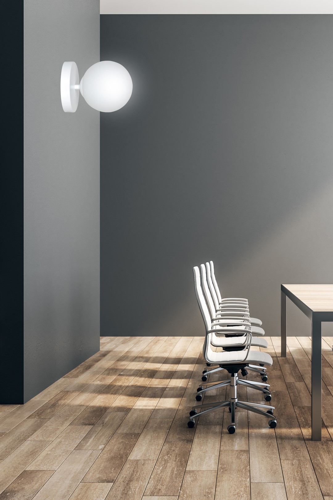 Emibig Zidna lampa KALF 230V 10W MAX LED E14 Čelik/ Staklo Bijela