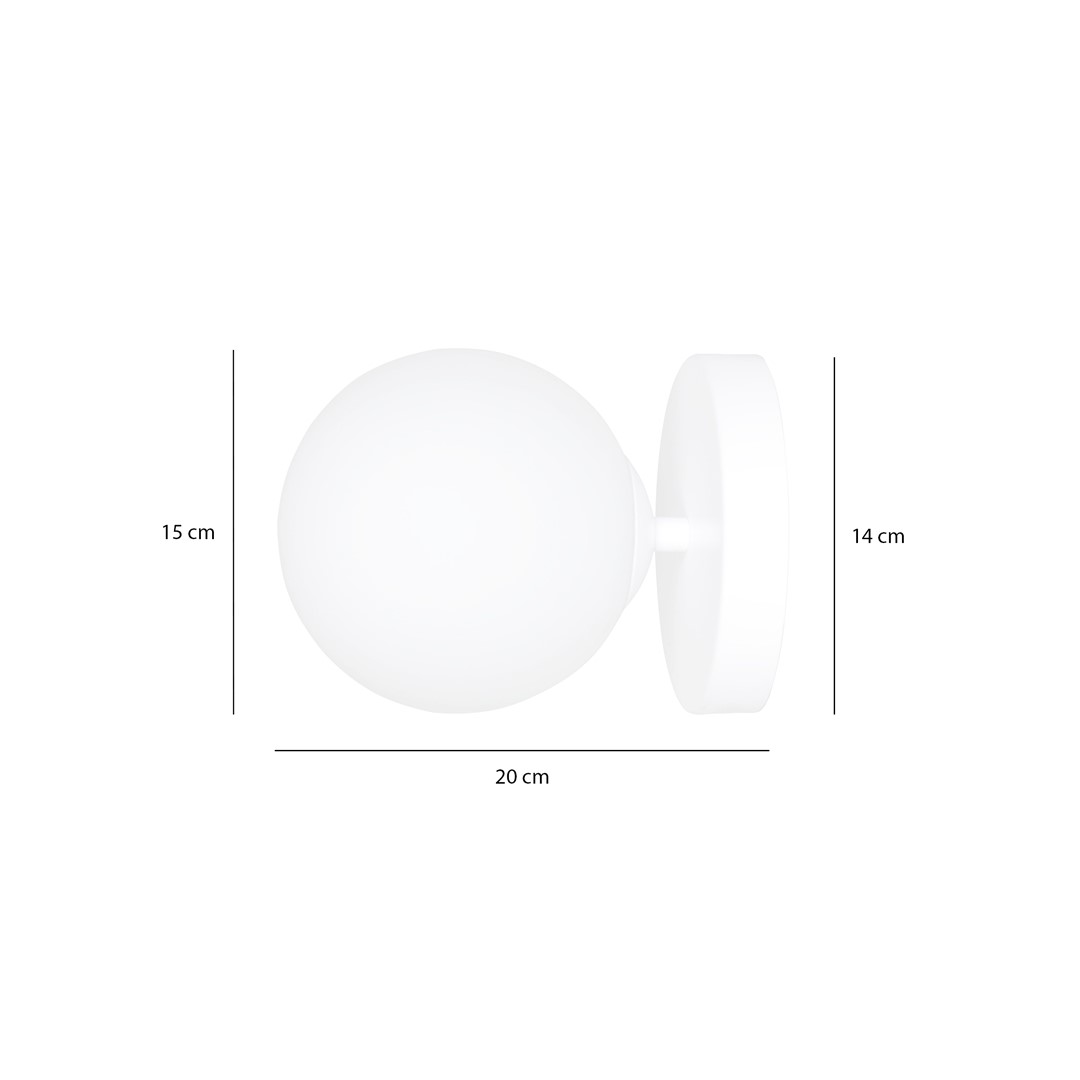 Emibig Zidna lampa KALF 230V 10W MAX LED E14 Čelik/ Staklo Bijela