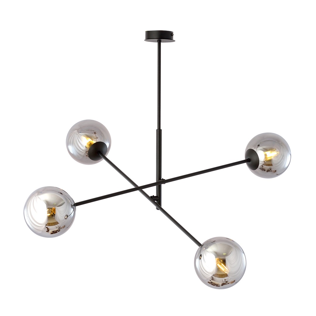 Emibig Visilica LINEAR 230V 10W MAX LED E14 Čelik/ Staklo Crna