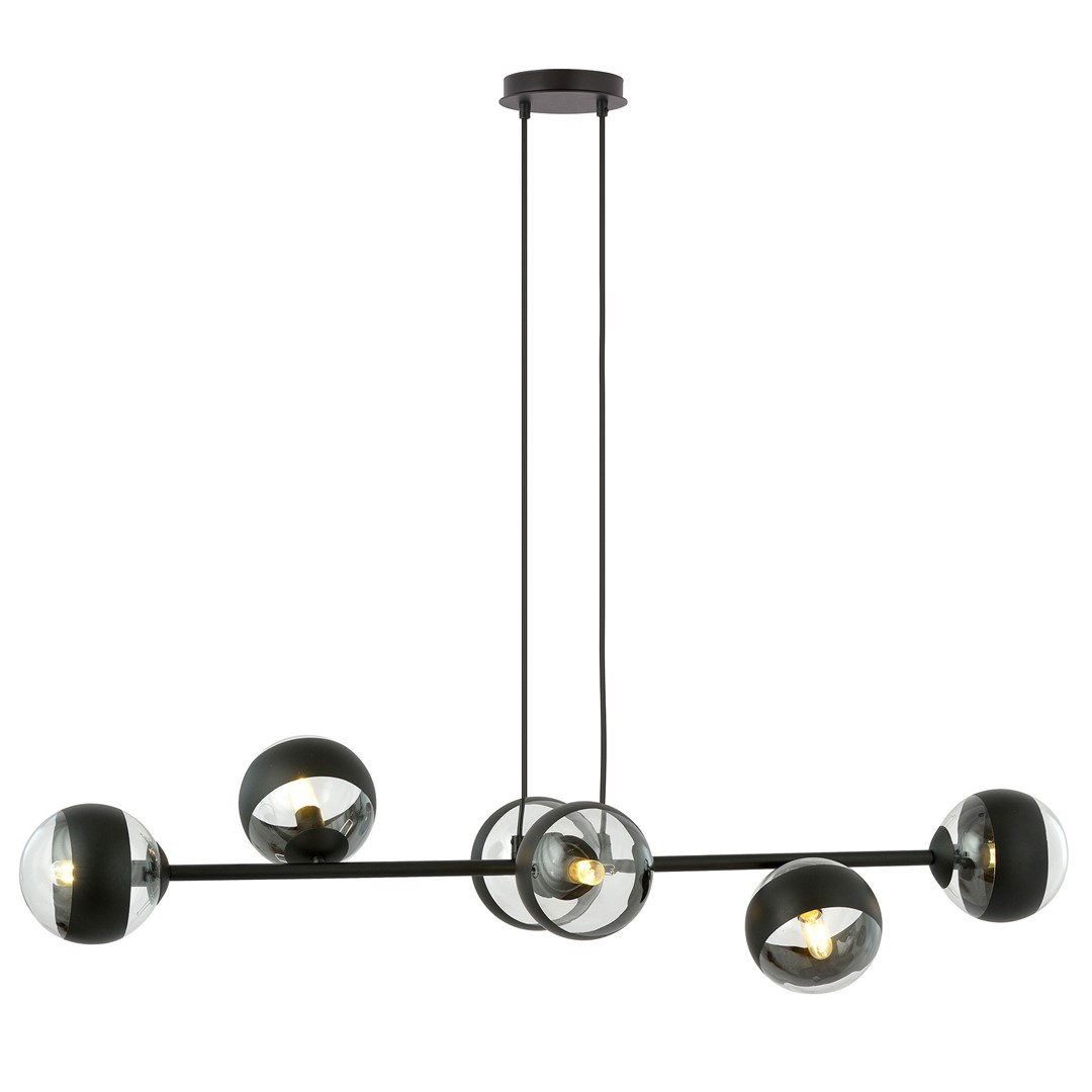 Emibig Visilica ROSSI 230V 10W MAX LED E14 Čelik/ Staklo Crna