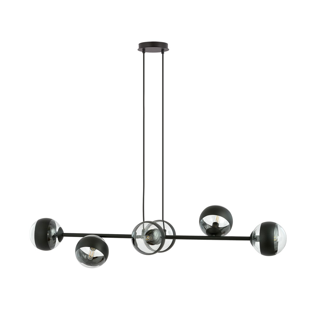 Emibig Visilica ROSSI 230V 10W MAX LED E14 Čelik/ Staklo Crna