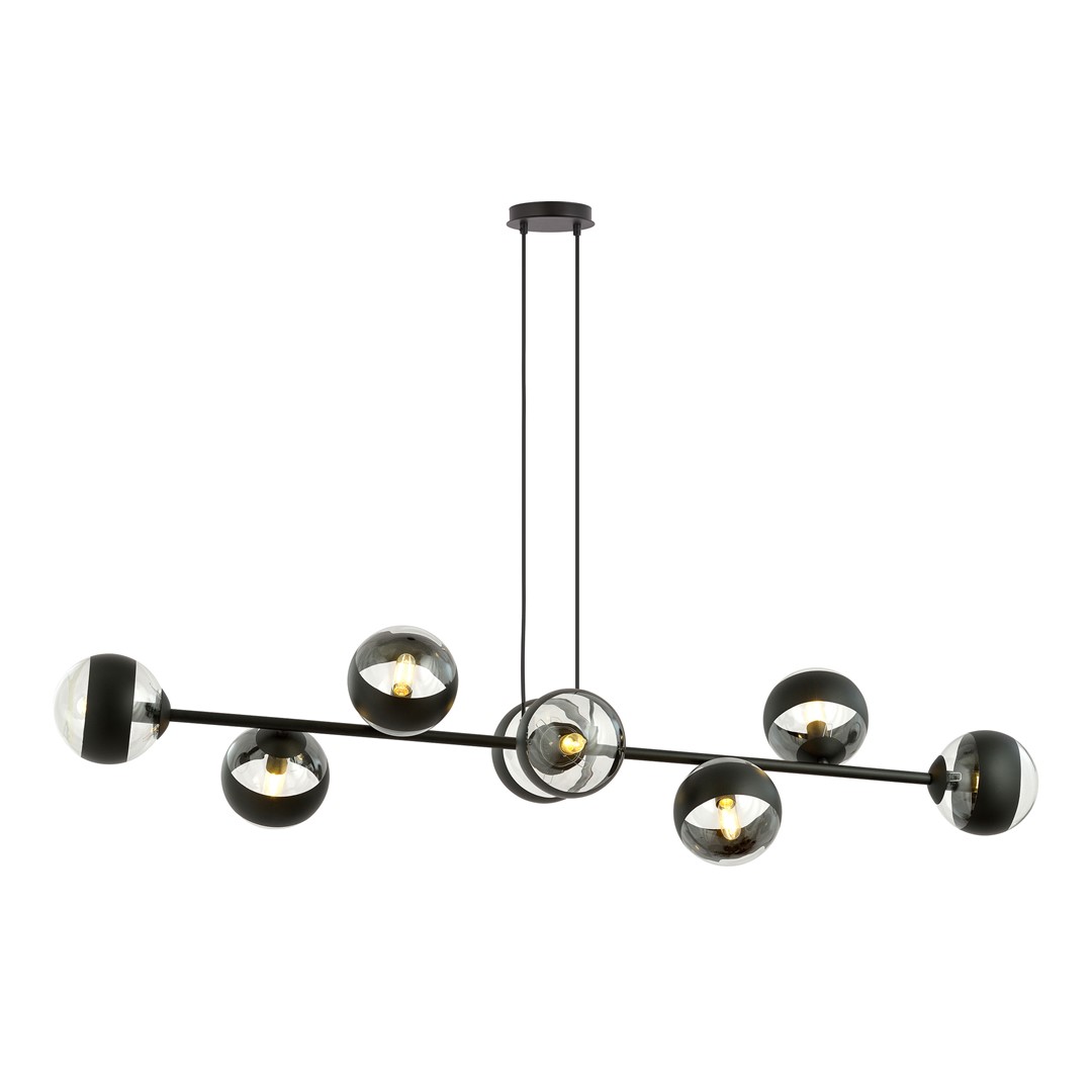 Emibig Visilica ROSSI 230V 10W MAX LED E14 Čelik/ Staklo Crna