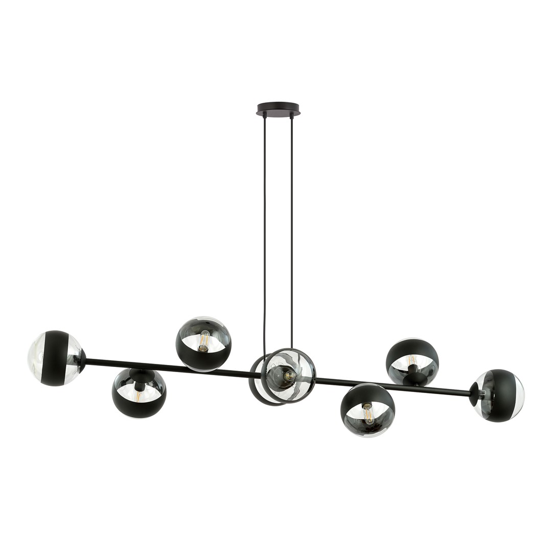 Emibig Visilica ROSSI 230V 10W MAX LED E14 Čelik/ Staklo Crna