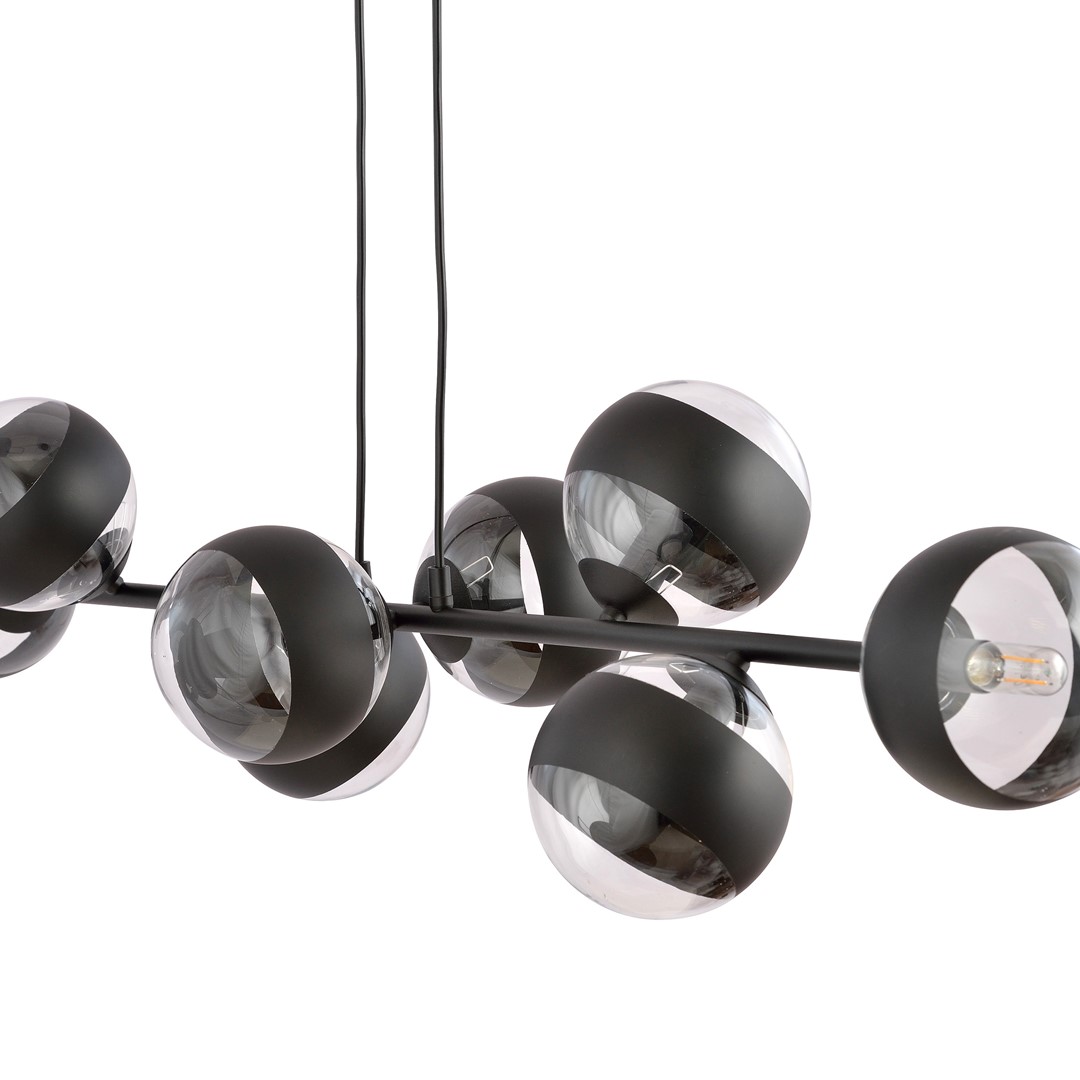 Emibig Visilica ROSSI 230V 10W MAX LED E14 Čelik/ Staklo Crna