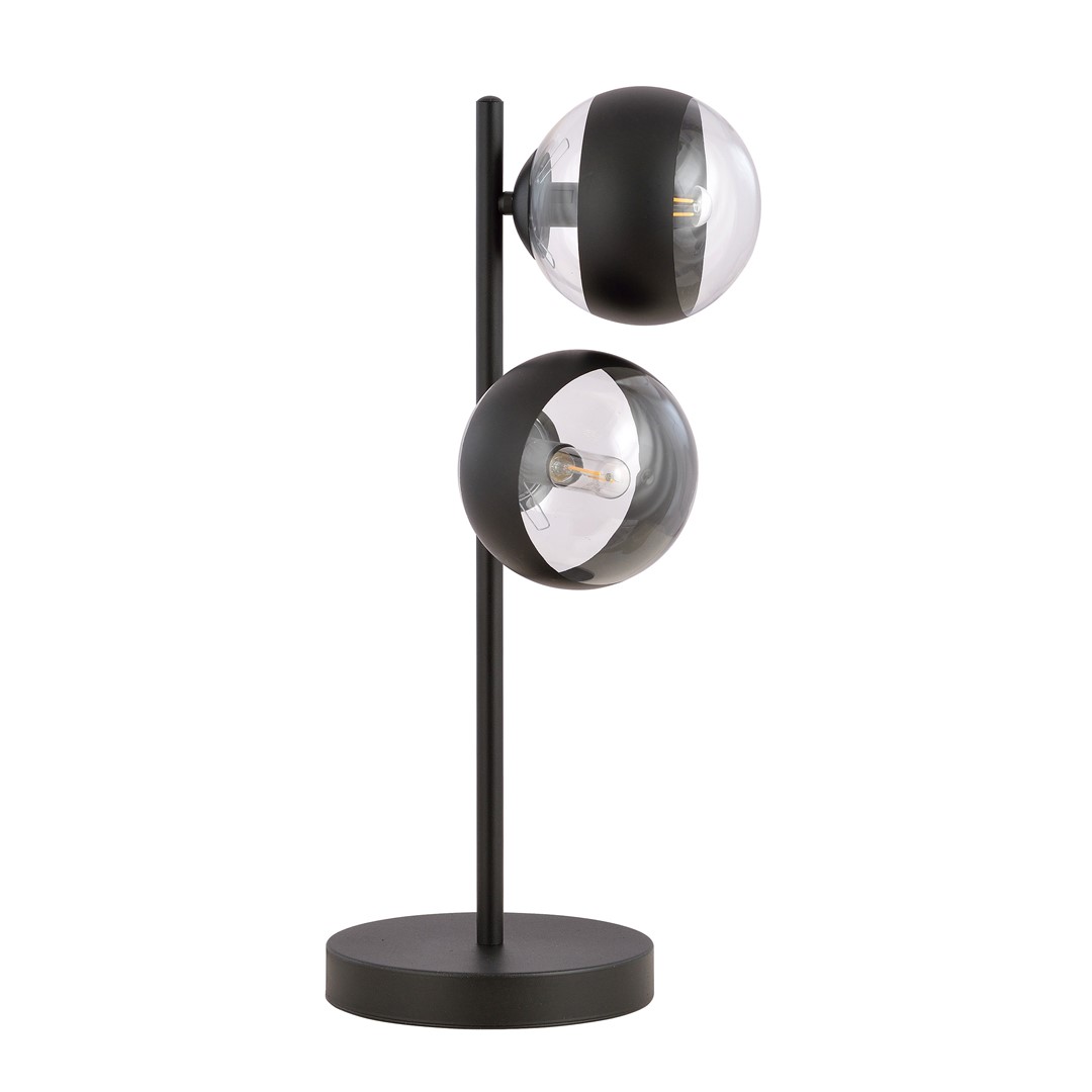 Emibig Stolna lampa ROSSI 230V 10W MAX LED E14 Čelik/ Staklo Crna
