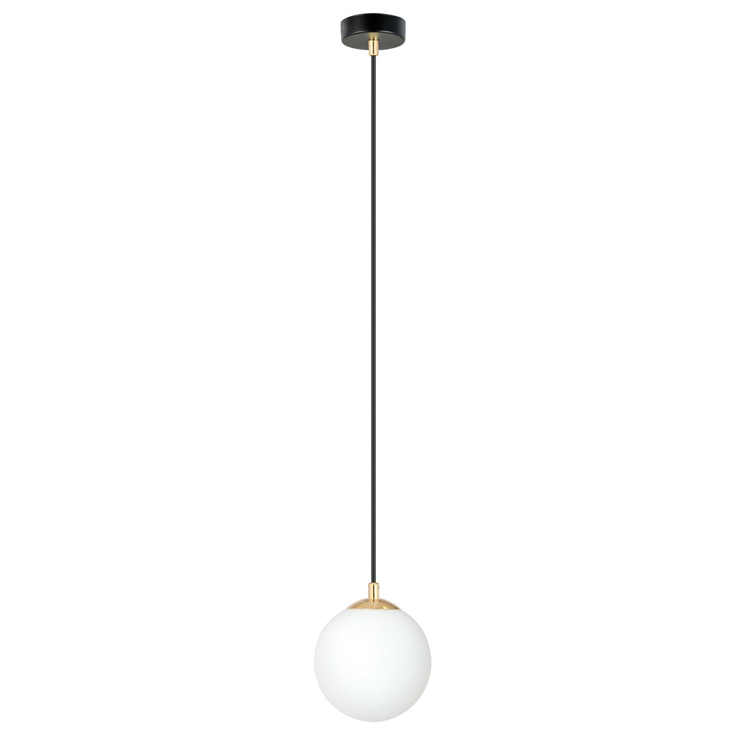 Emibig Visilica ROYAL 230V 10W MAX LED E14 Čelik/ Staklo Crna/ Zlatna