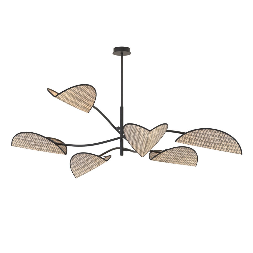 Emibig Stropna svjetiljka LOTUS 230 V 10W MAX LED E14 Čelik/ Tkanina Crna