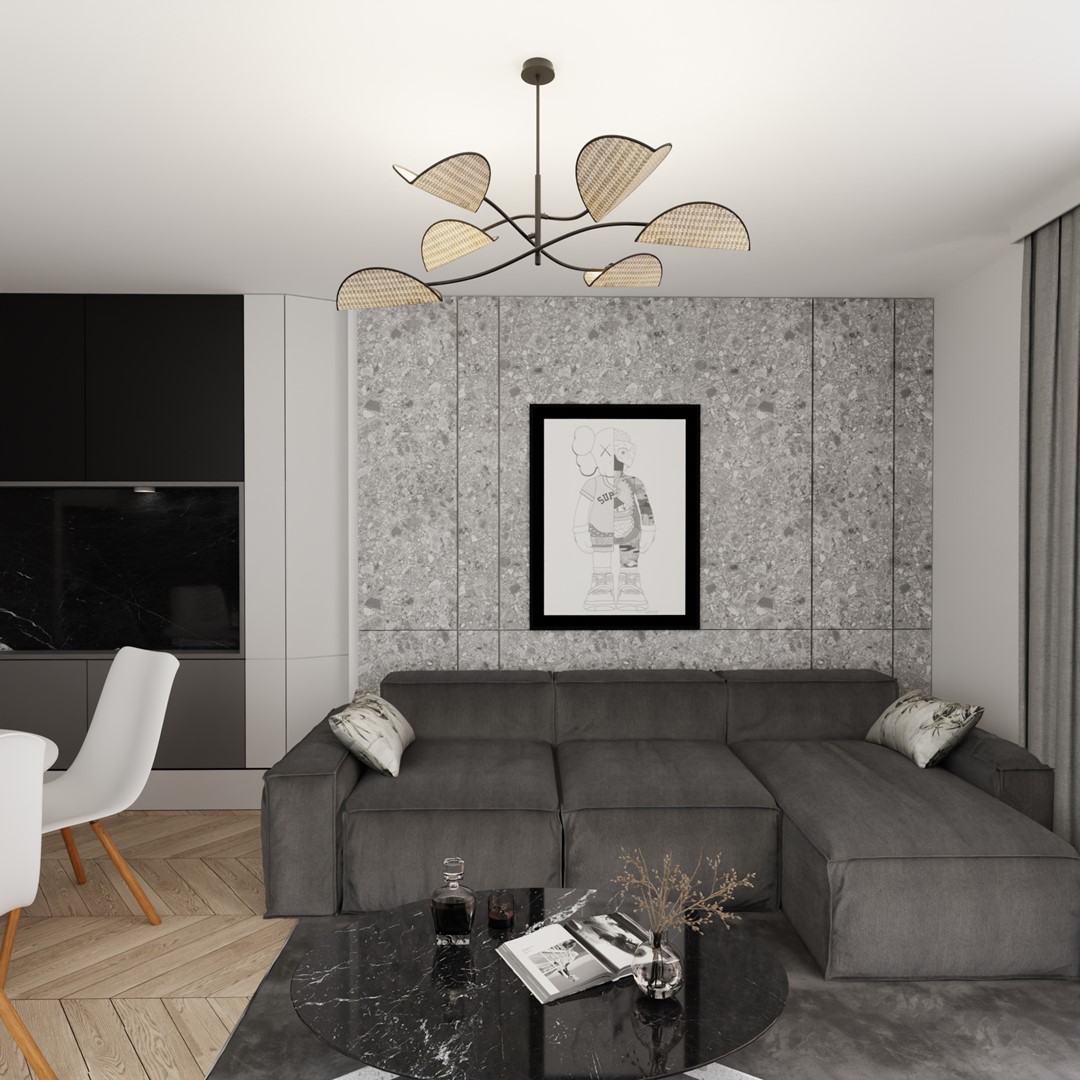 Emibig Stropna svjetiljka LOTUS 230 V 10W MAX LED E14 Čelik/ Tkanina Crna