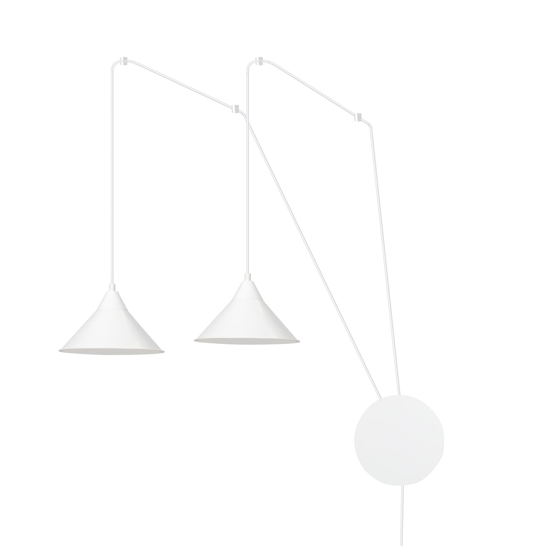 Emibig Visilica ABRAMO 230V 15W MAX LED E27 Čelik Bijela