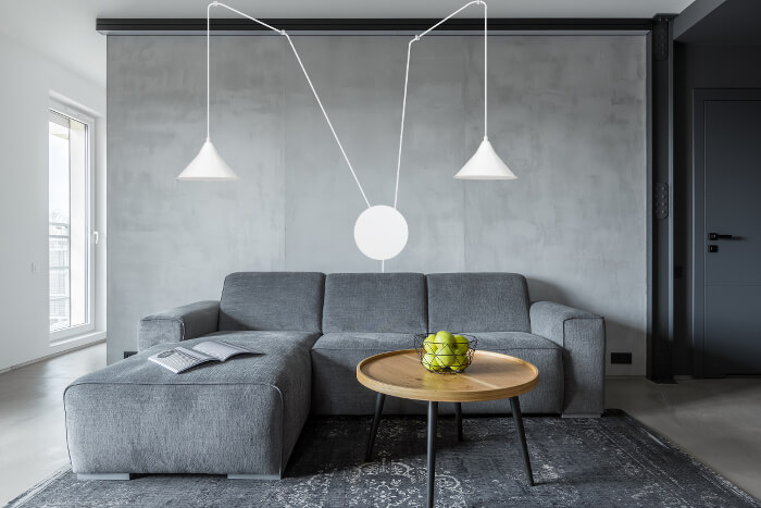 Emibig Visilica ABRAMO 230V 15W MAX LED E27 Čelik Bijela