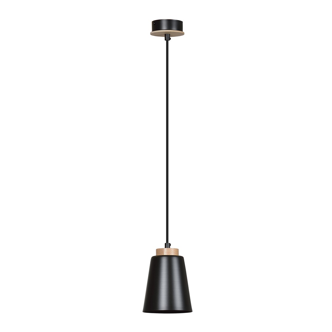 Emibig Visilica BOLERO 230V 15W MAX LED E27 Čelik/ Drvo Crna