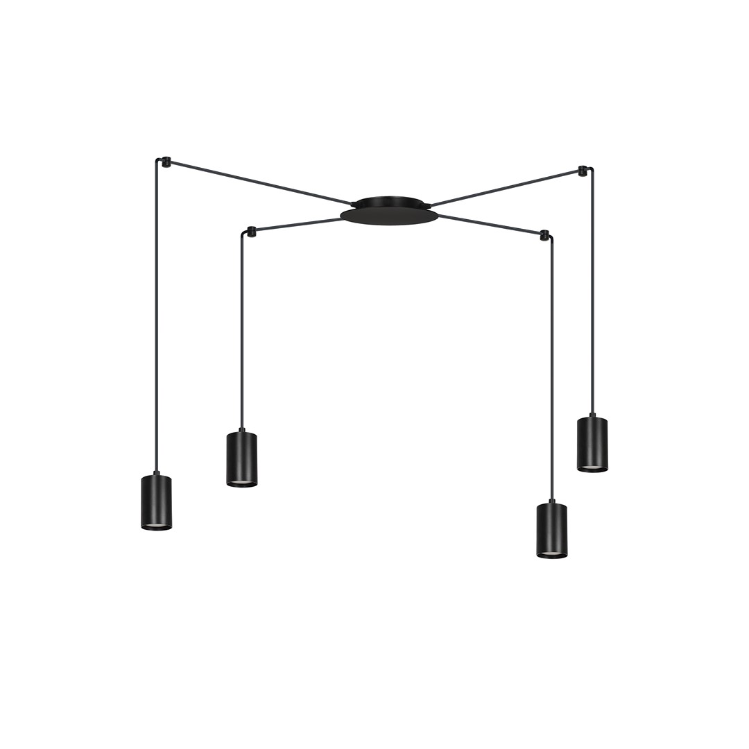 Emibig Visilica TRAKER 230V 10W MAX LED GU10 Čelik Crna