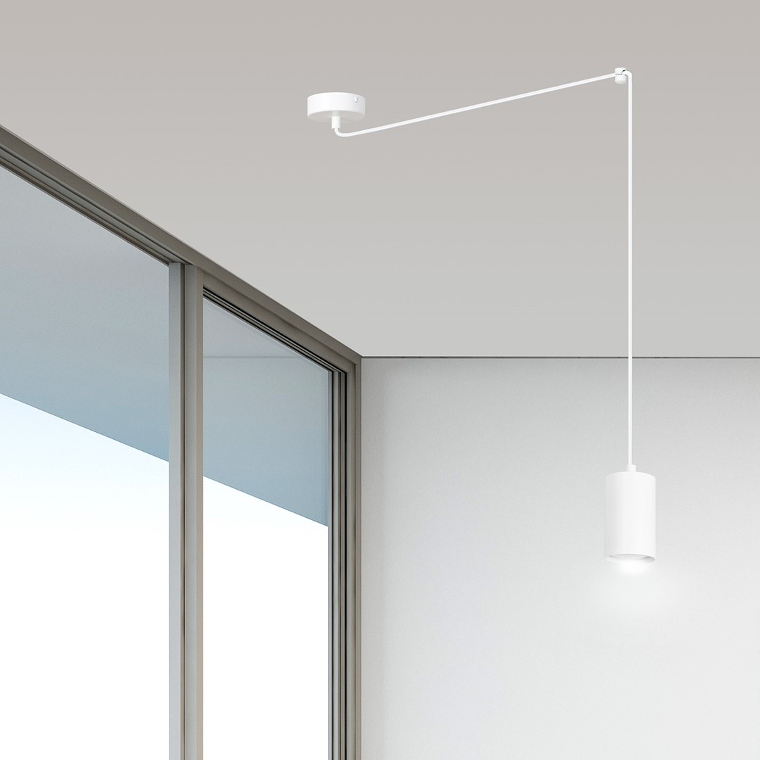 Emibig Visilica TRAKER 230V 10W MAX LED GU10 Čelik Bijela