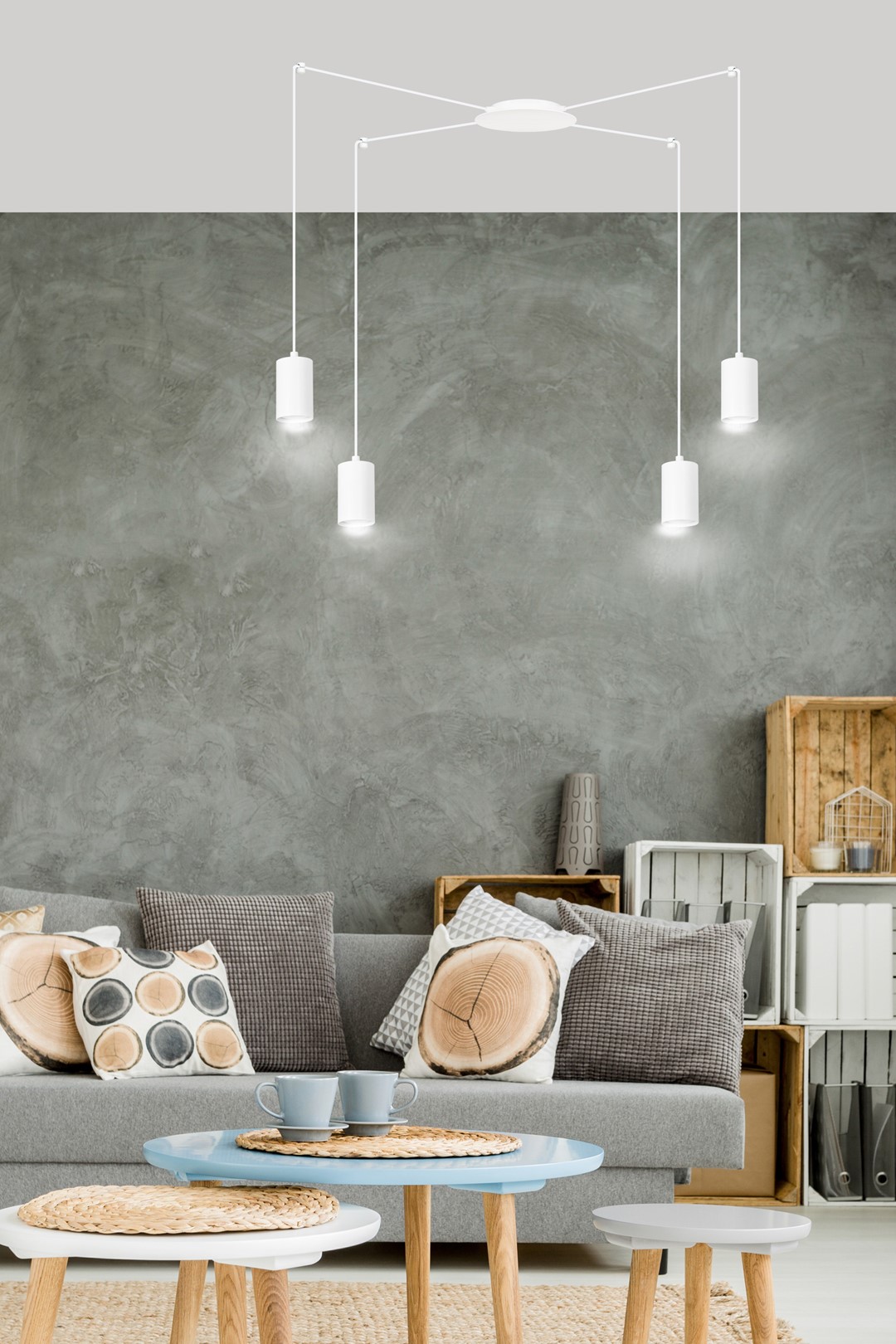 Emibig Visilica TRAKER 230V 10W MAX LED GU10 Čelik Bijela