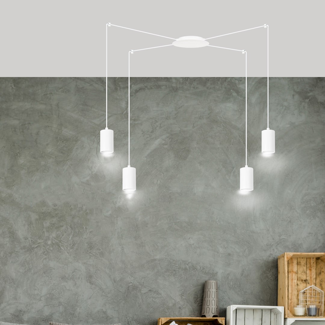 Emibig Visilica TRAKER 230V 10W MAX LED GU10 Čelik Bijela
