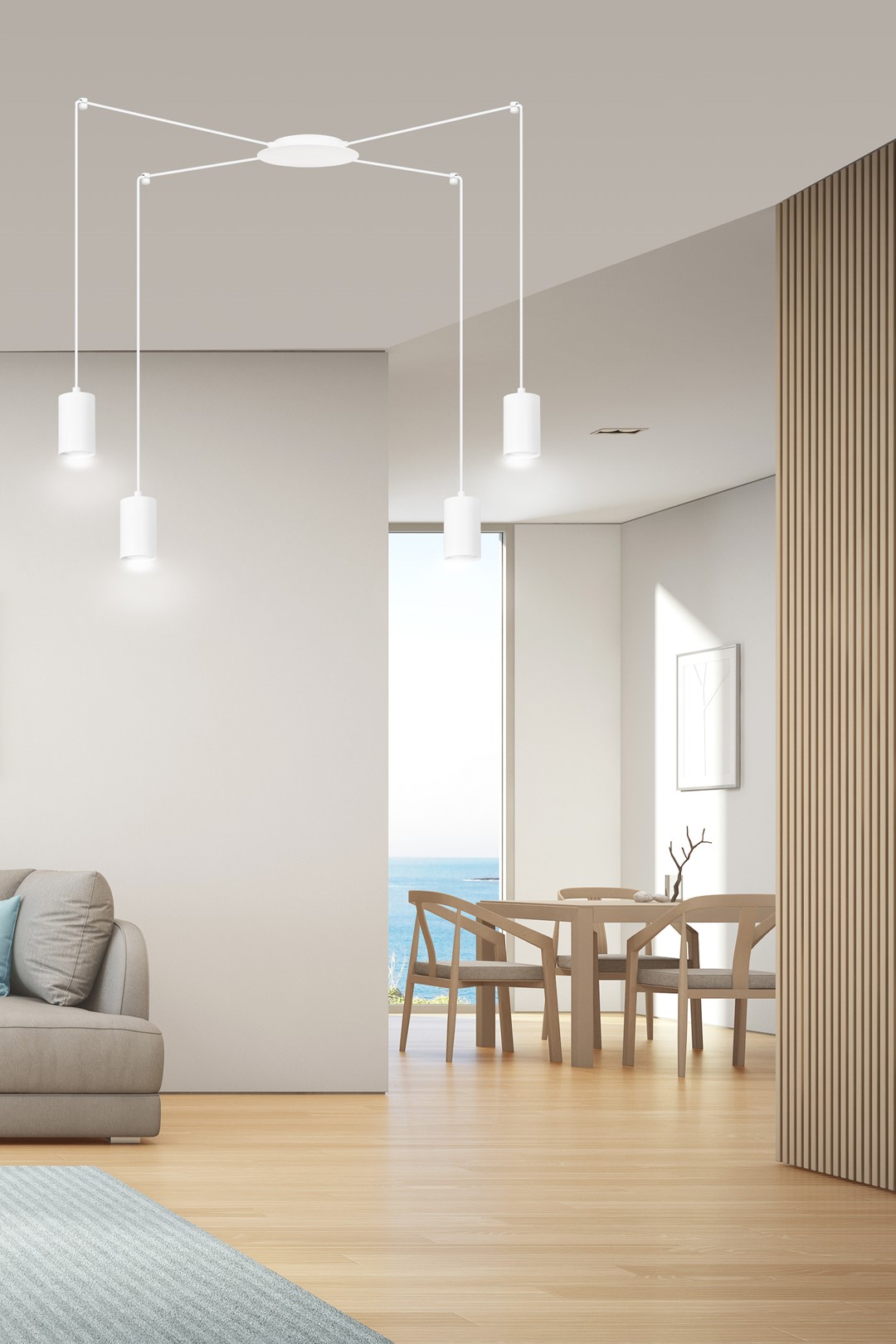 Emibig Visilica TRAKER 230V 10W MAX LED GU10 Čelik Bijela