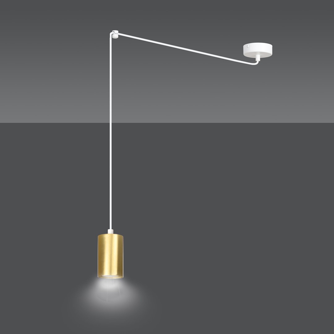 Emibig Visilica TRAKER 230V 10W MAX LED GU10 Čelik Bijela/ Zlatna