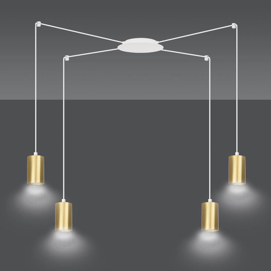 Emibig Visilica TRAKER 230V 10W MAX LED GU10 Čelik Bijela/ Zlatna