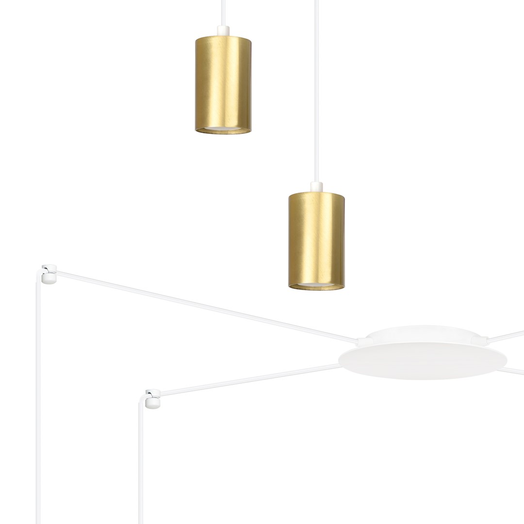 Emibig Visilica TRAKER 230V 10W MAX LED GU10 Čelik Bijela/ Zlatna
