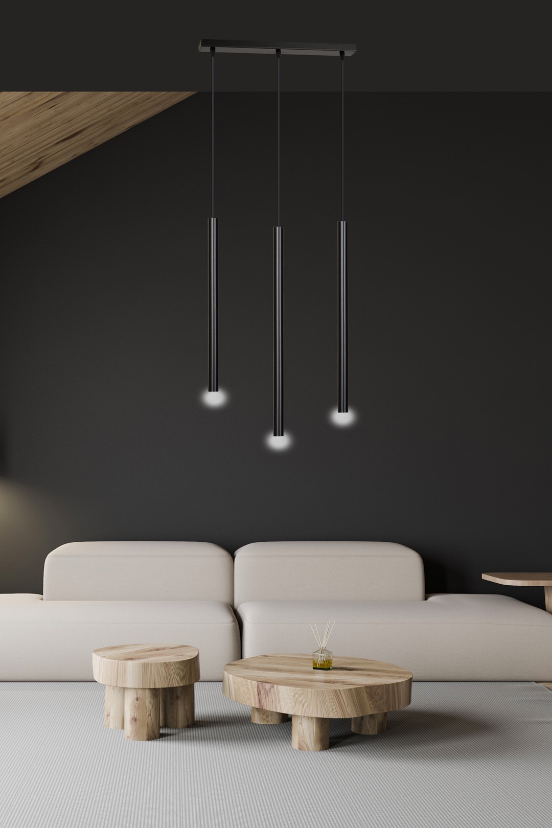 Emibig Visilica SELTER 230V 8W MAX LED G9 Čelik Crna