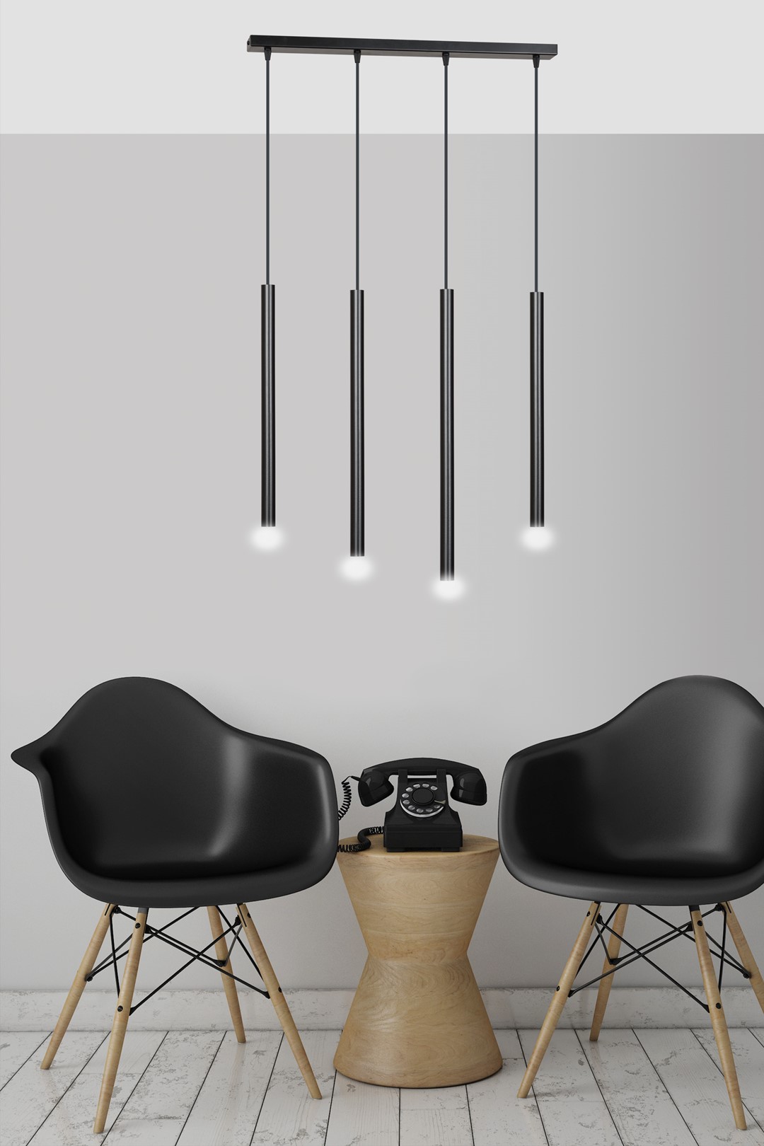 Emibig Visilica SELTER 230V 8W MAX LED G9 Čelik Crna